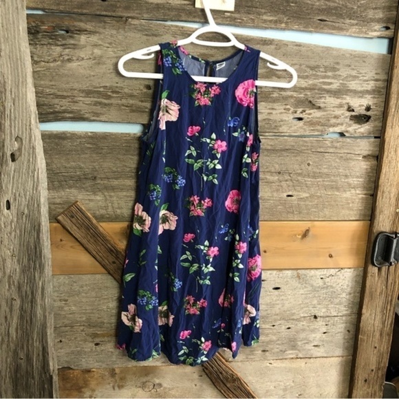OLD Navy Size Small Navy Floral Sleeveless Dress - Picture 1 of 5